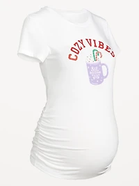 Maternity Holiday-Graphic Crew-Neck T-Shirt