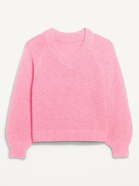 Cozy Cropped V-Neck Sweater