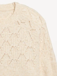 Loose Crew-Neck Cropped Sweater