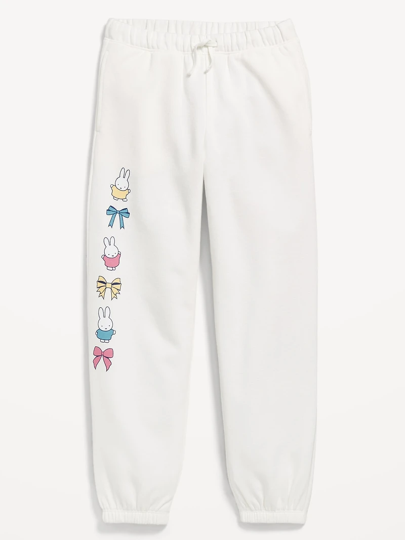 Miffy™ High-Waisted Graphic Jogger Sweatpants for Girls