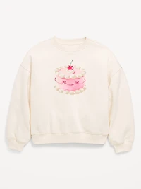 Favorite Fleece Oversized Graphic Tunic Sweatshirt for Girls