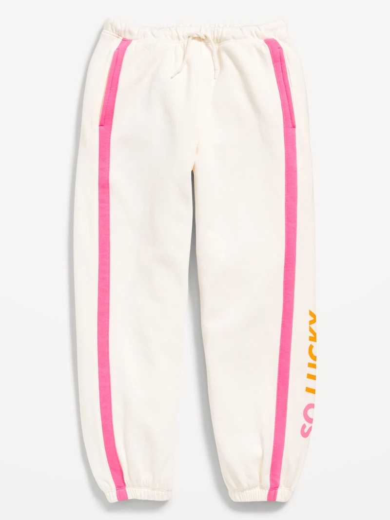 High-Waisted Baggy Jogger Sweatpants for Girls