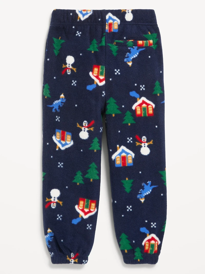 Printed Microfleece Joggers for Toddler Boys
