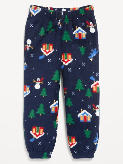 Printed Microfleece Joggers for Toddler Boys