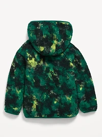 Oversized Sherpa Hooded Jacket for Toddler Boys