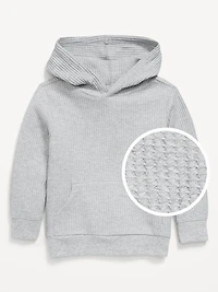 Long-Sleeve Striped Waffle-Knit Hoodie for Toddler Boys
