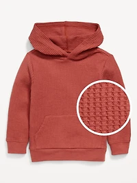 Long-Sleeve Striped Waffle-Knit Hoodie for Toddler Boys