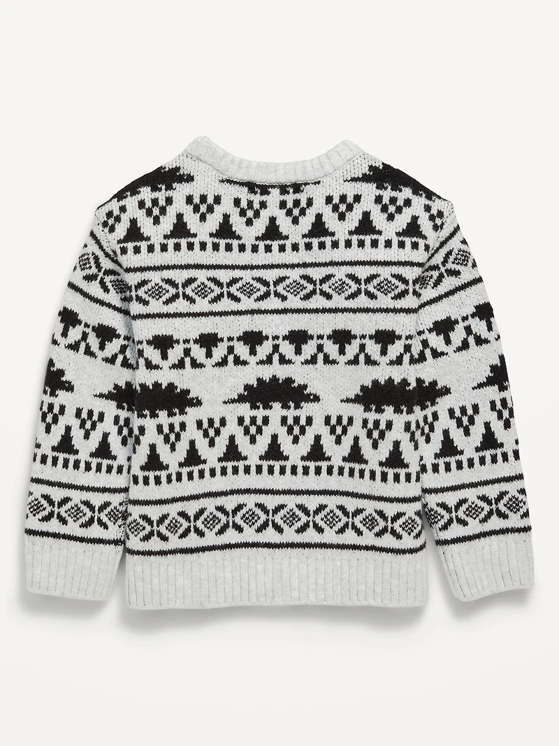 SoSoft Oversized Holiday Graphic Sweater for Toddler Boys