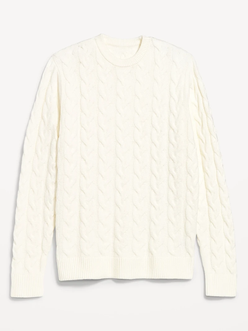 SoSoft Crew-Neck Cable-Knit Sweater