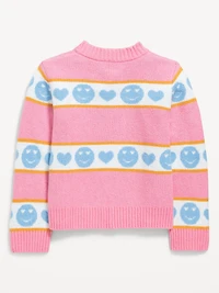 SoSoft Printed Mock-Neck Sweater for Girls