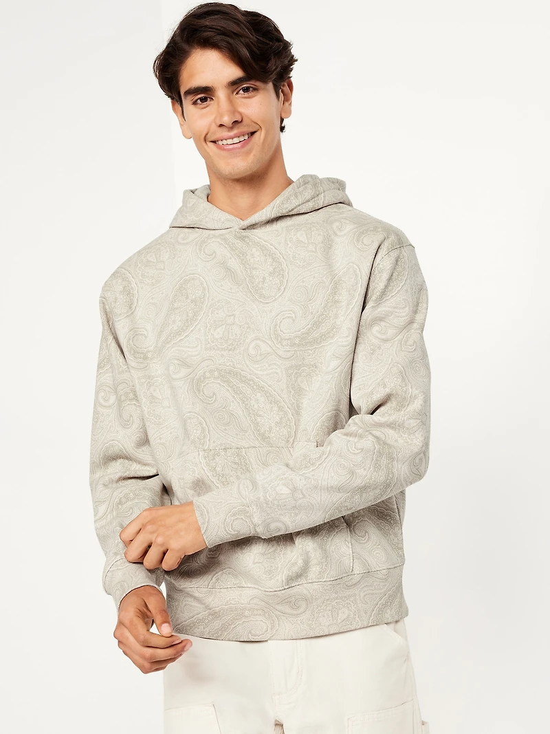 Oversized Rotation Printed Popover Hoodie