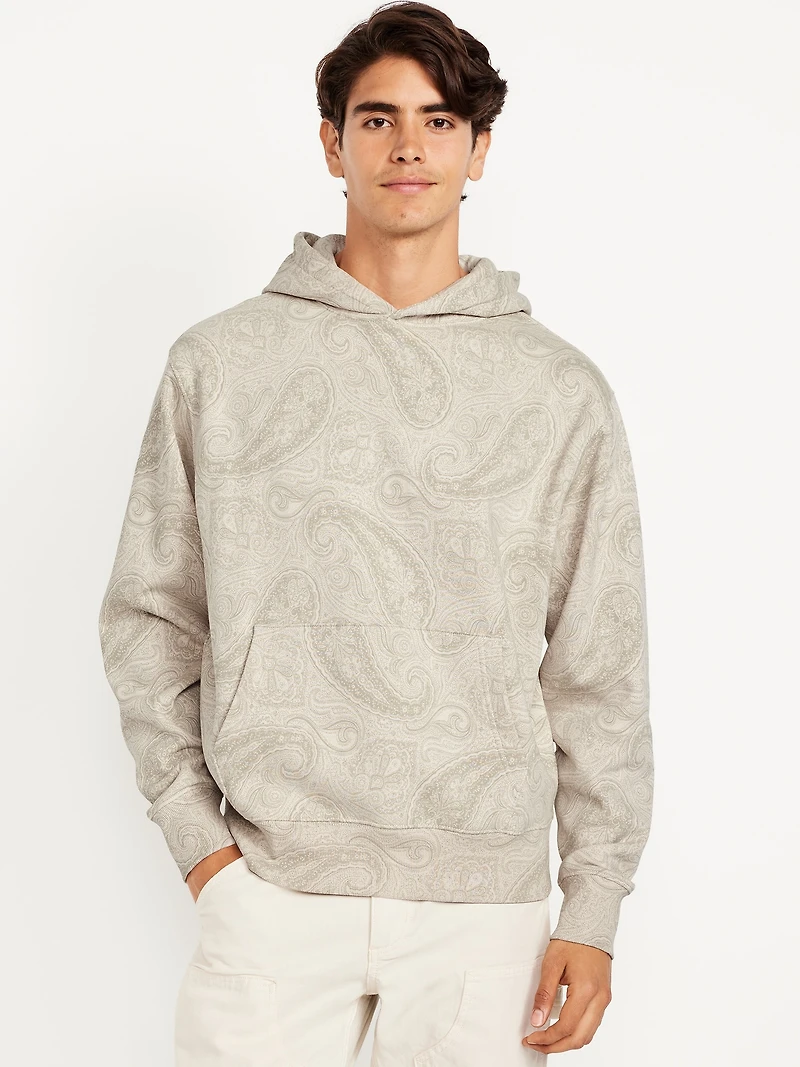 Oversized Rotation Printed Popover Hoodie