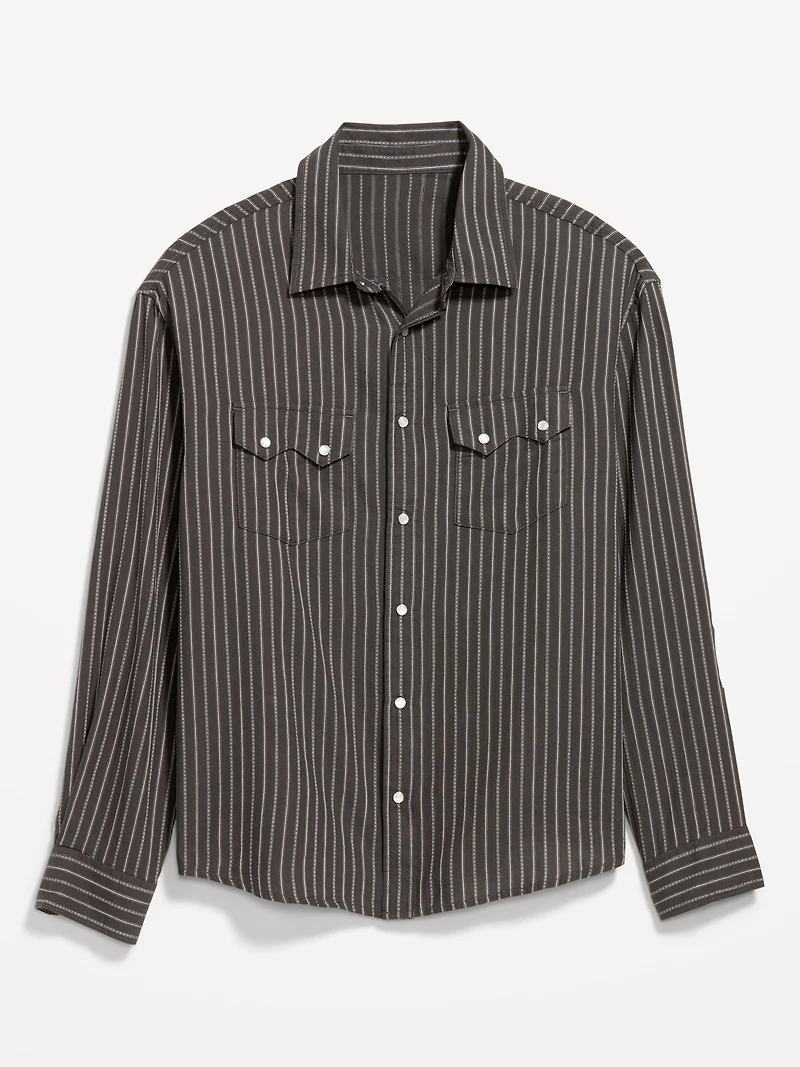 Textured Western Pocket Shirt