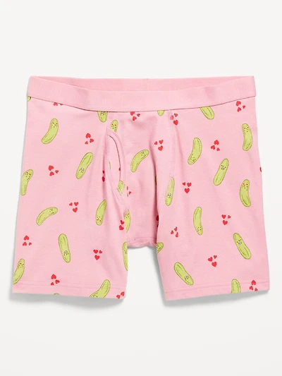 Soft-Washed Valentine Print Boxer Briefs - 6.25-inch inseam