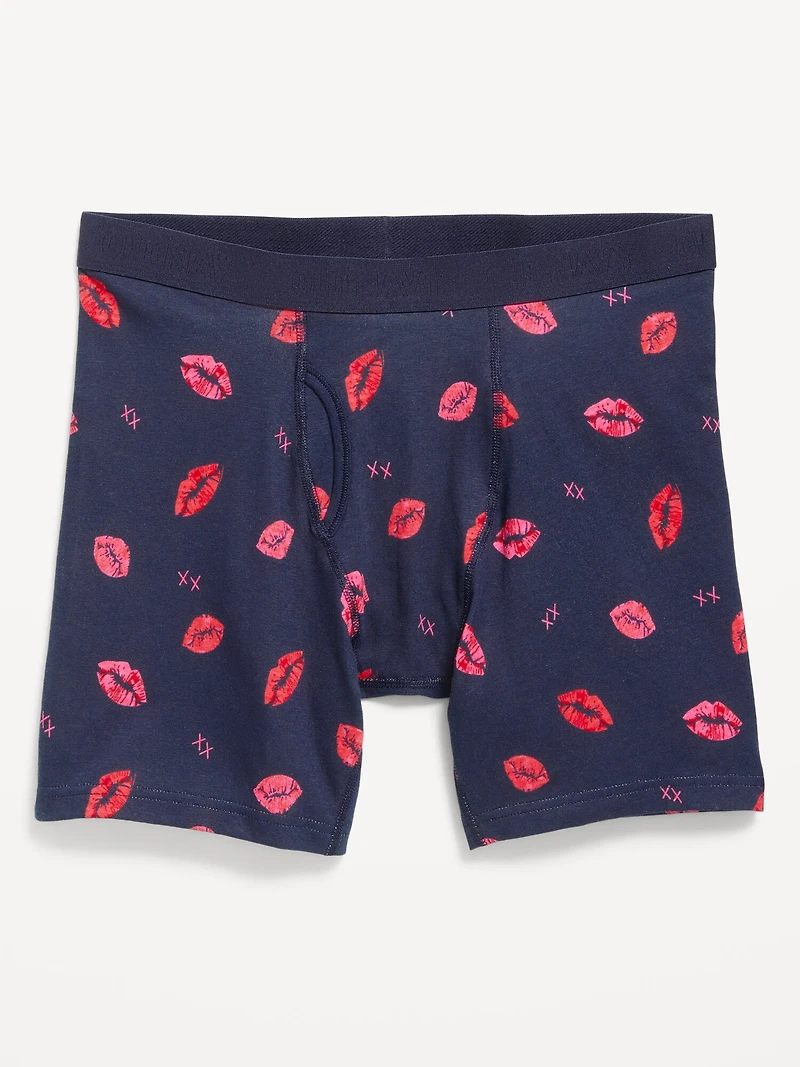 Soft-Washed Valentine Print Boxer Briefs - 6.25-inch inseam