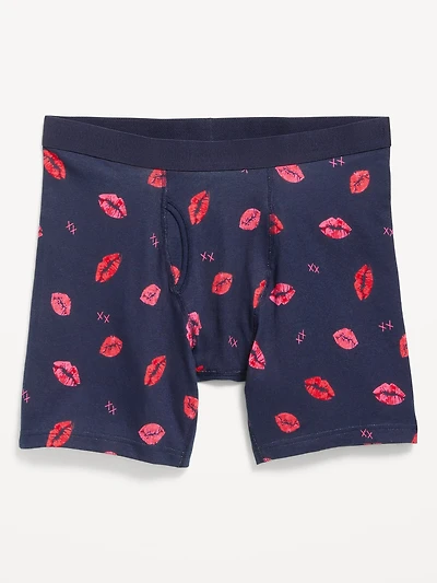 Soft-Washed Valentine Print Boxer Briefs - 6.25-inch inseam