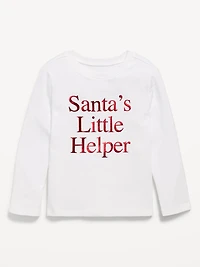 Long-Sleeve Holiday Graphic T-Shirt for Toddler Girls
