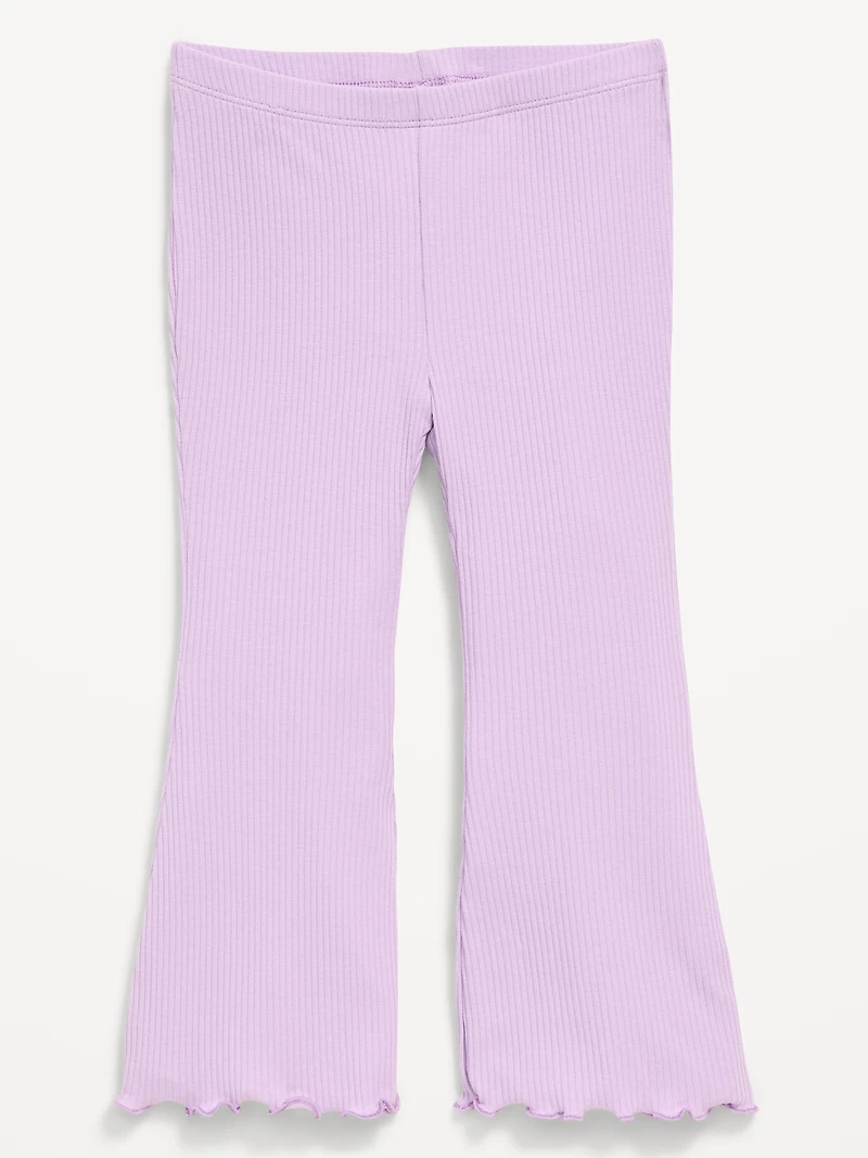 Ribbed Flared Leggings for Toddler Girls