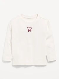 Long-Sleeve Holiday Graphic T-Shirt for Toddler Girls