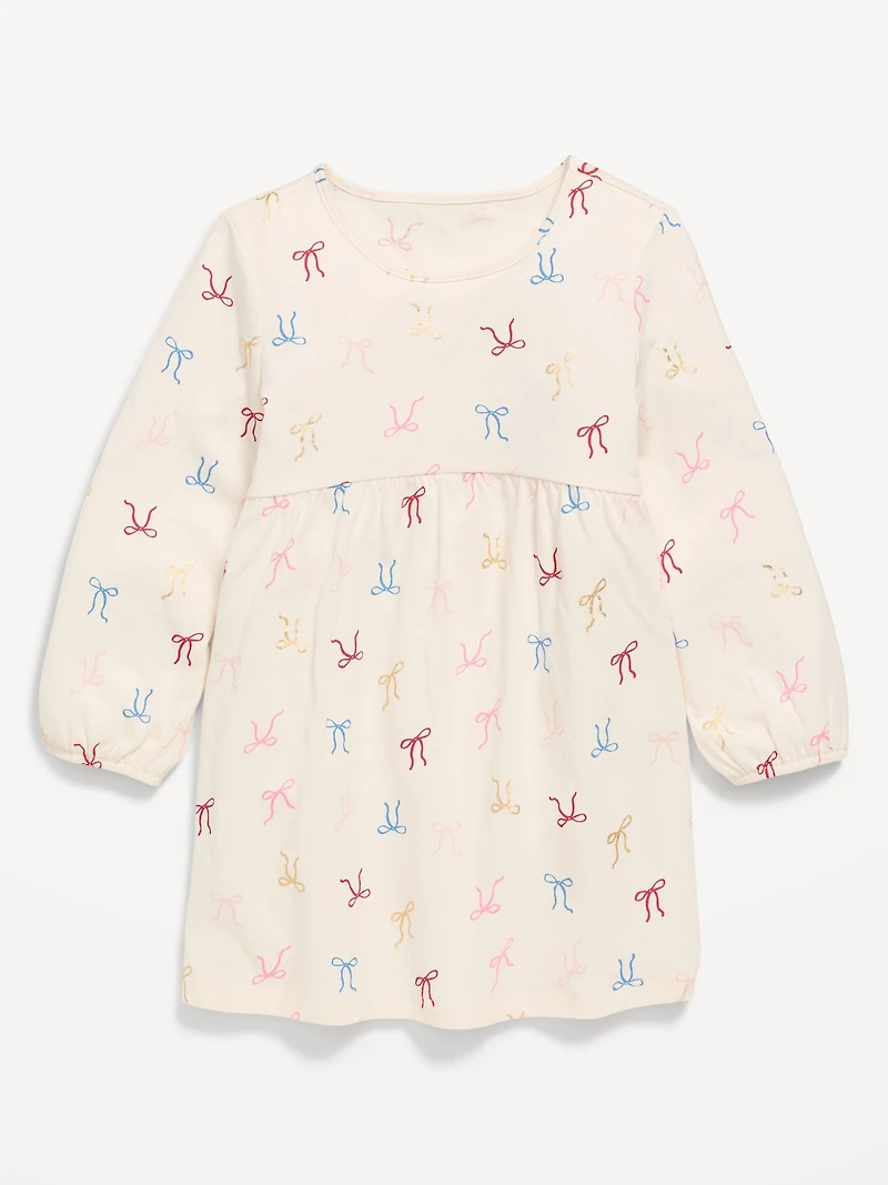 Printed Long-Sleeve Dress for Toddler Girls