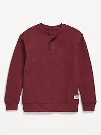 Long-Sleeve Henley Thermal-Knit T-Shirt for Boys
