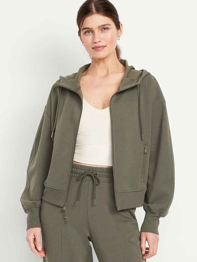 Dynamic Fleece Oversized Full-Zip Hoodie Sweatshirt