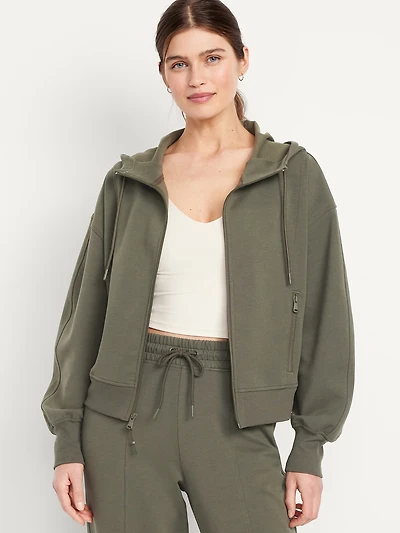 Dynamic Fleece Oversized Full-Zip Hoodie Sweatshirt
