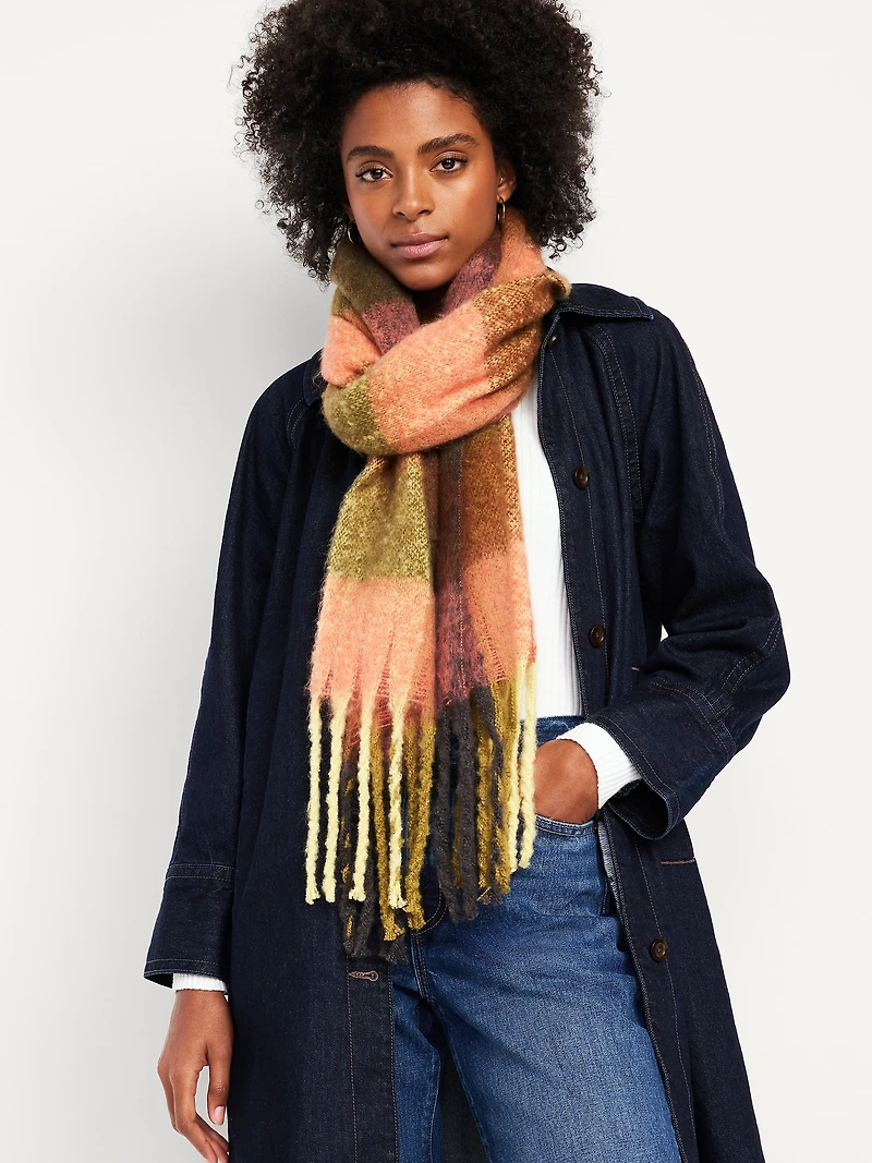 Brushed Fringed Scarf