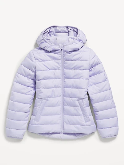 Water-Resistant Narrow-Channel Puffer Jacket for Girls
