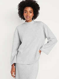 Cozy Mock-Neck Tunic Sweater