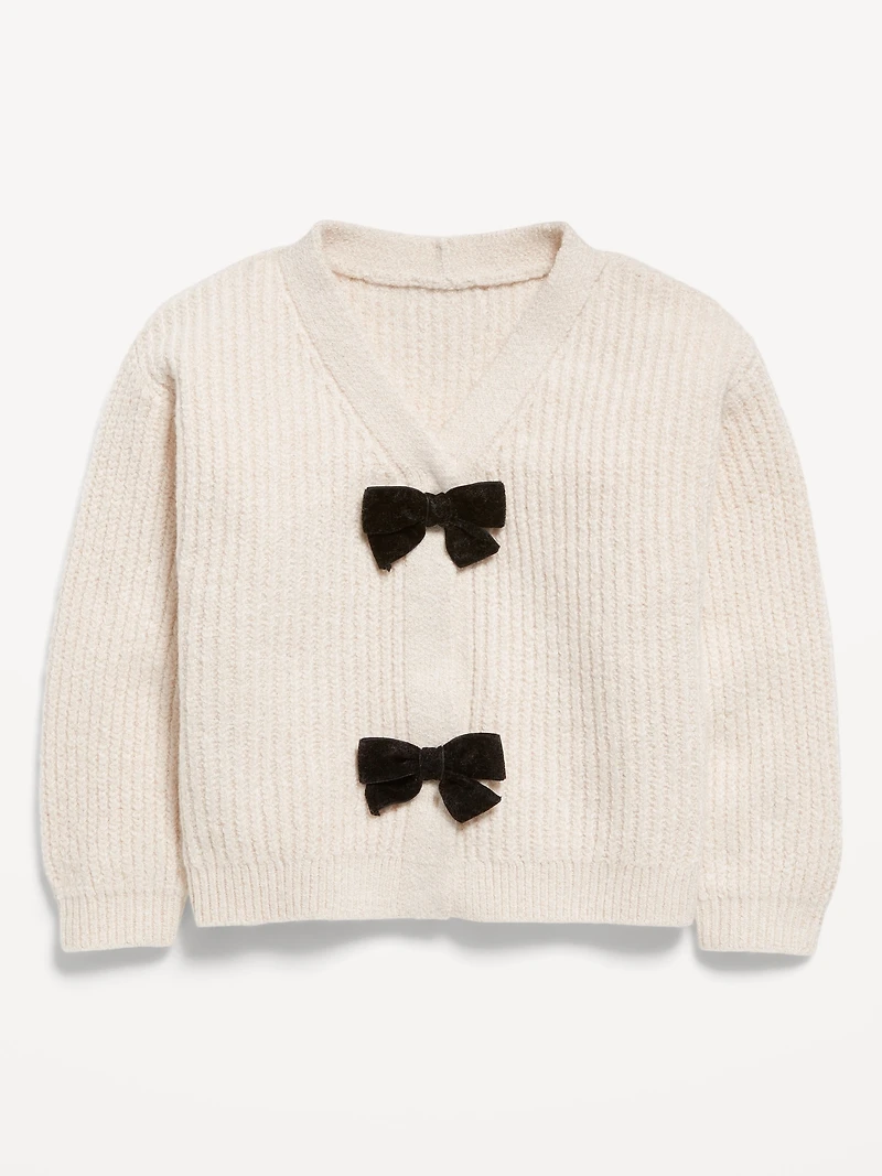 SoSoft Bow Cardigan Sweater for Toddler Girls