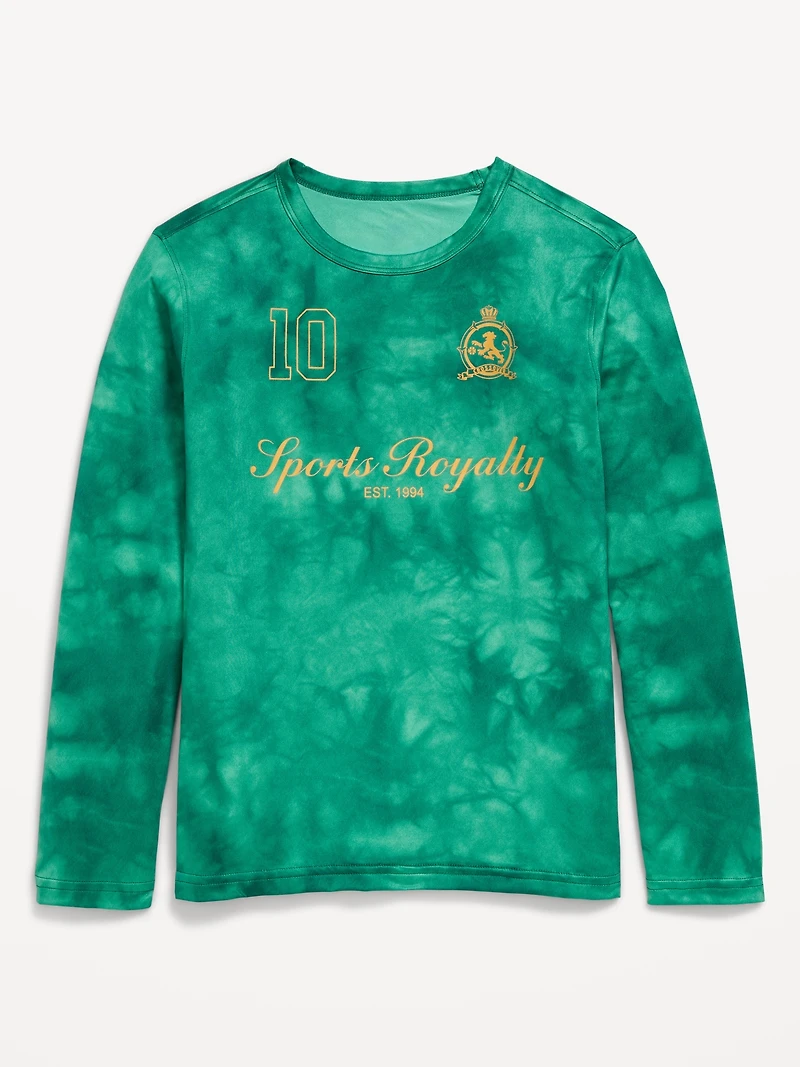 CloudMotion Long-Sleeve Graphic Performance T-Shirt for Boys