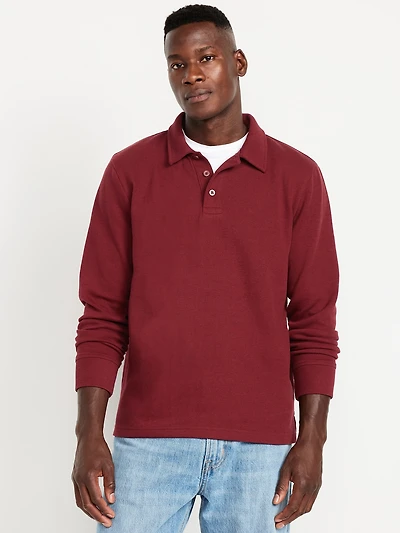 Long-Sleeve French Rib Polo