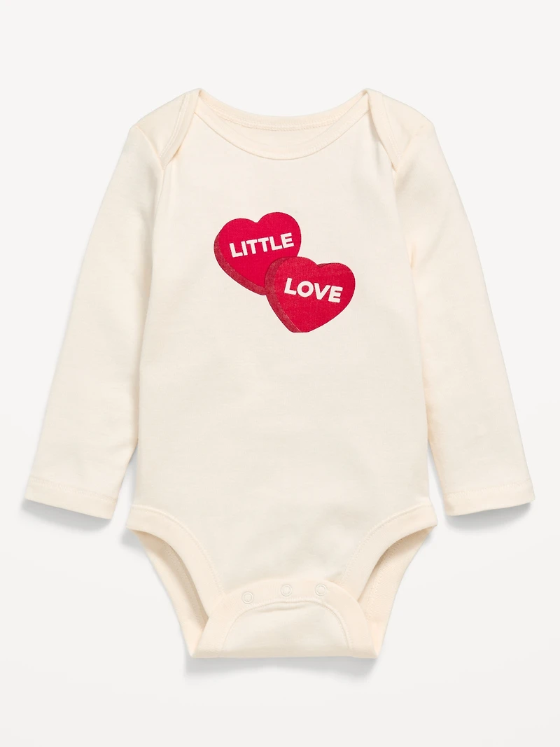 Long-Sleeve Unisex Graphic Bodysuit for Baby