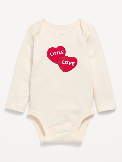 Long-Sleeve Unisex Graphic Bodysuit for Baby