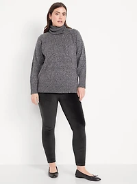 High-Waisted Velour Fashion Ankle Leggings