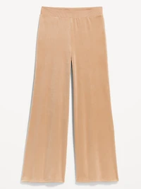 High-Waisted Velour Flare Lounge Pants