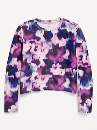 CloudMotion Printed Long-Sleeve Performance Top for Girls