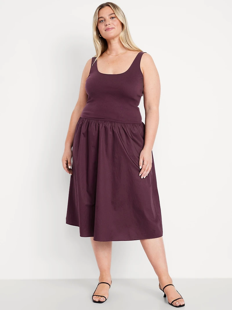 Fit & Flare Sleeveless Midi Dress