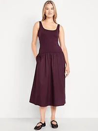 Fit & Flare Sleeveless Midi Dress