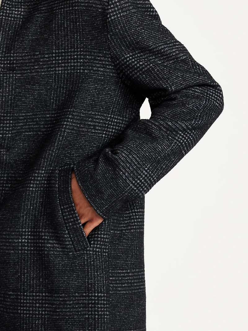 Plaid Twill Topcoat