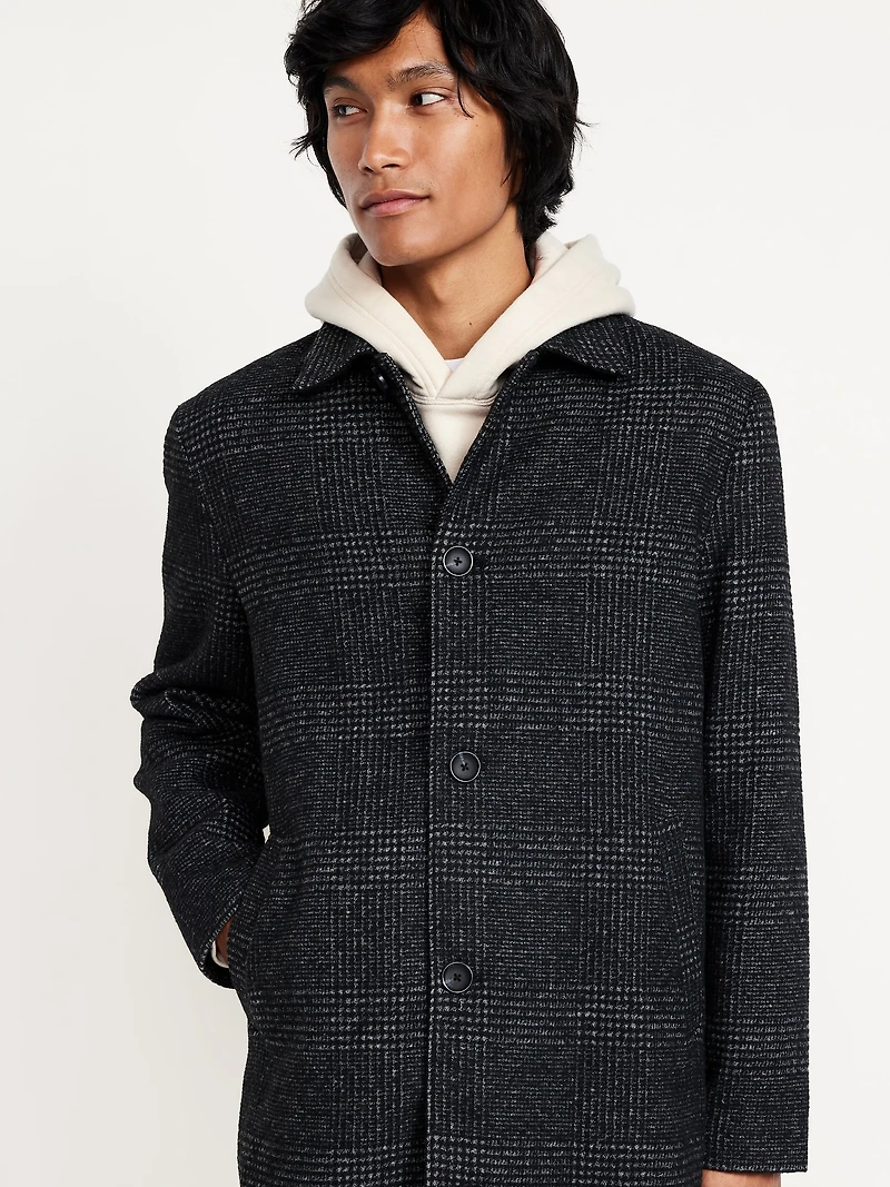 Plaid Twill Topcoat