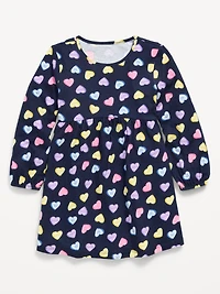 Printed Long-Sleeve Dress for Toddler Girls