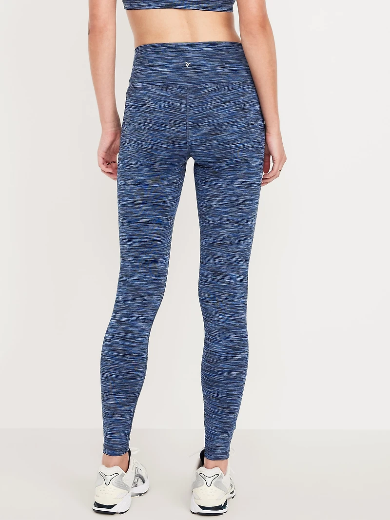 High-Waisted Space-Dye Full-Length Leggings