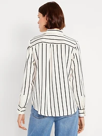 Satin Button-Down Shirt