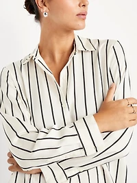 Satin Button-Down Shirt