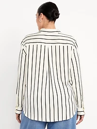 Satin Button-Down Shirt