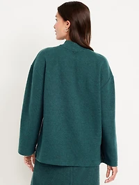 Cozy Mock-Neck Tunic Sweater