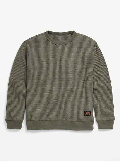 Long-Sleeve Thermal-Knit T-Shirt for Boys