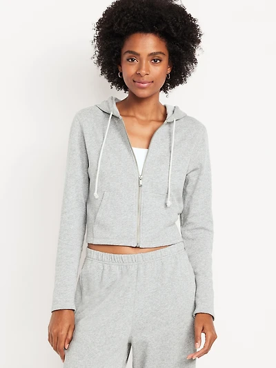 SoComfy Cropped Zip Hoodie Sweatshirt